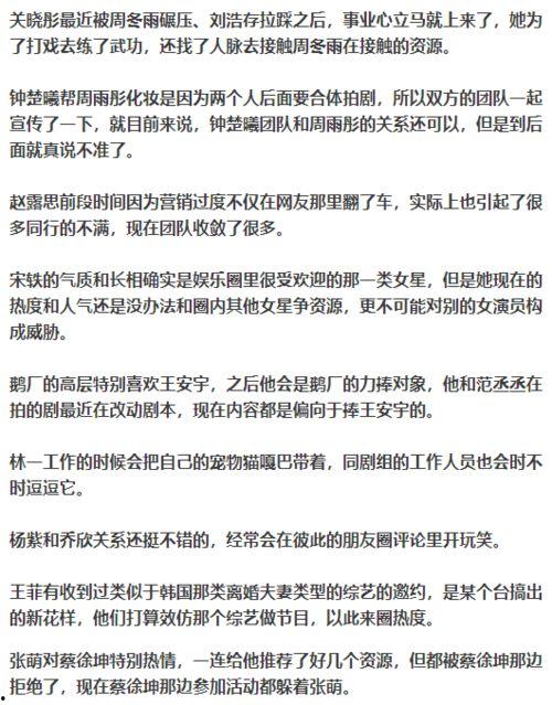 娱乐圈爆料单子有哪些,明星幕后故事大起底 第3张 娱乐圈爆料单子有哪些,明星幕后故事大起底 第3张
